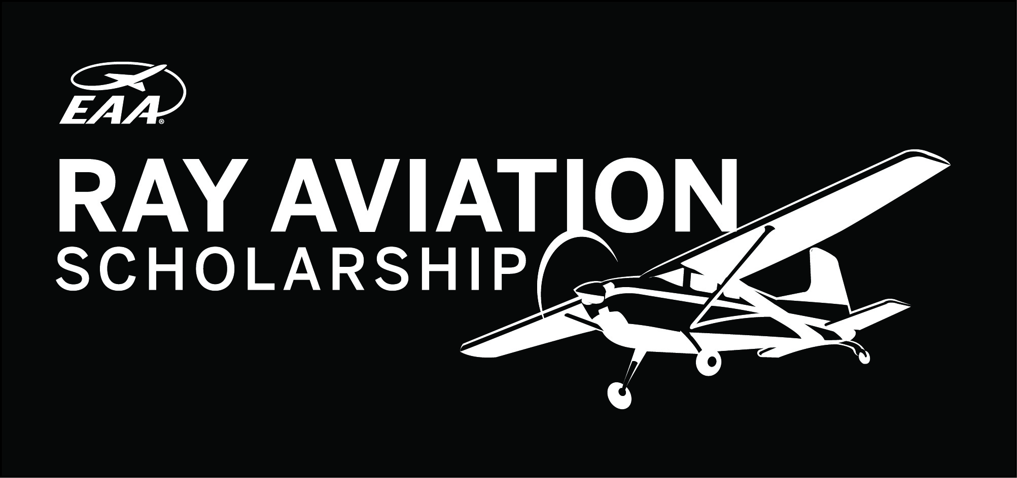 Ray Aviation Scholarship White Logo