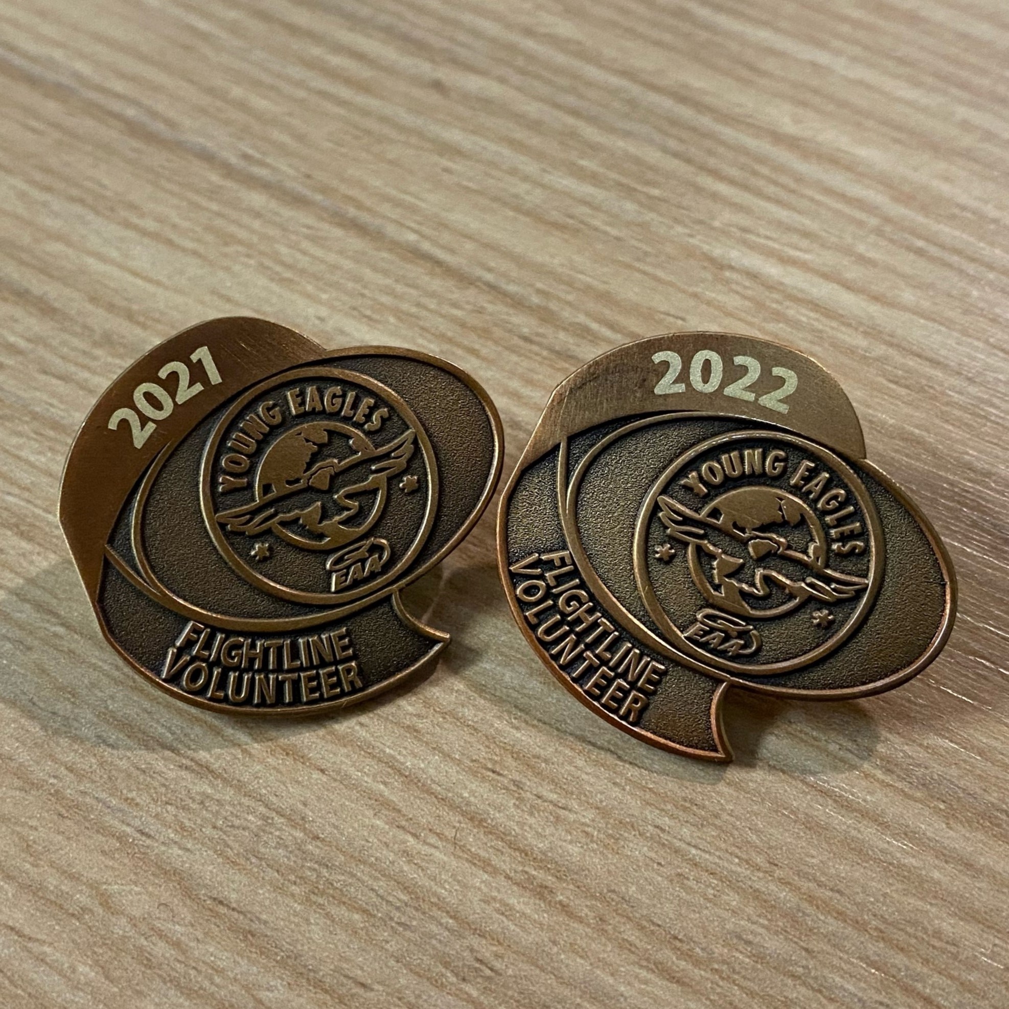 young eagles pilot recognition pins and certifications