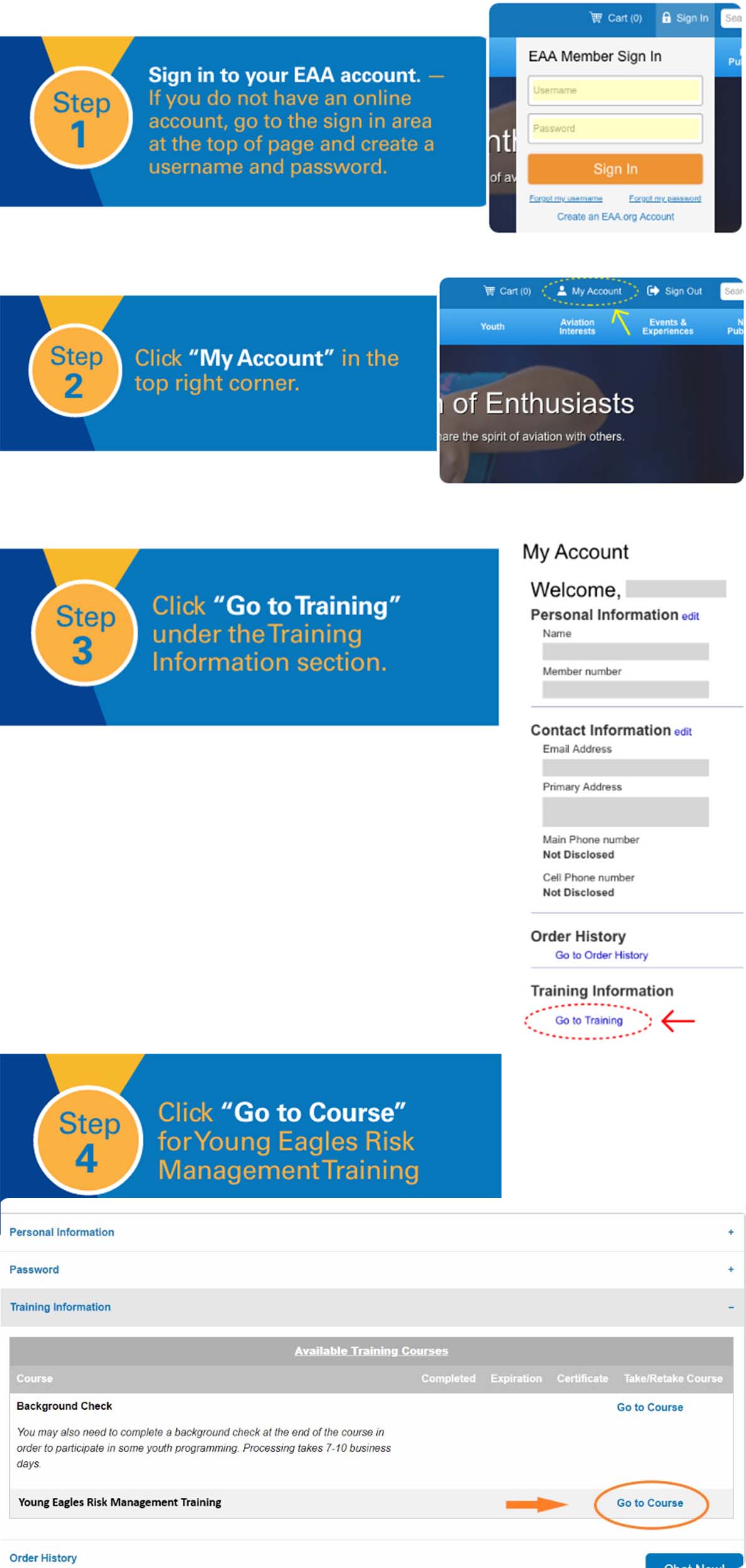 Young Eagles Risk Management Login Process