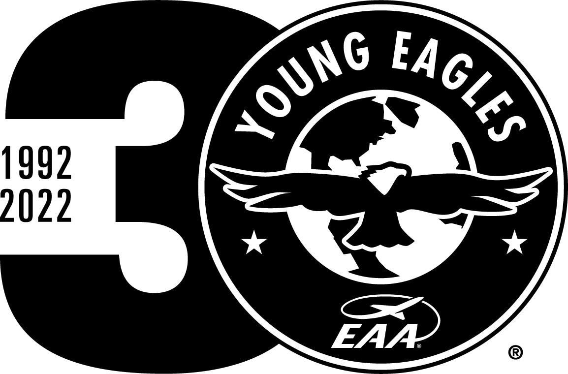 Young Eagles 30th Anniversary logo black