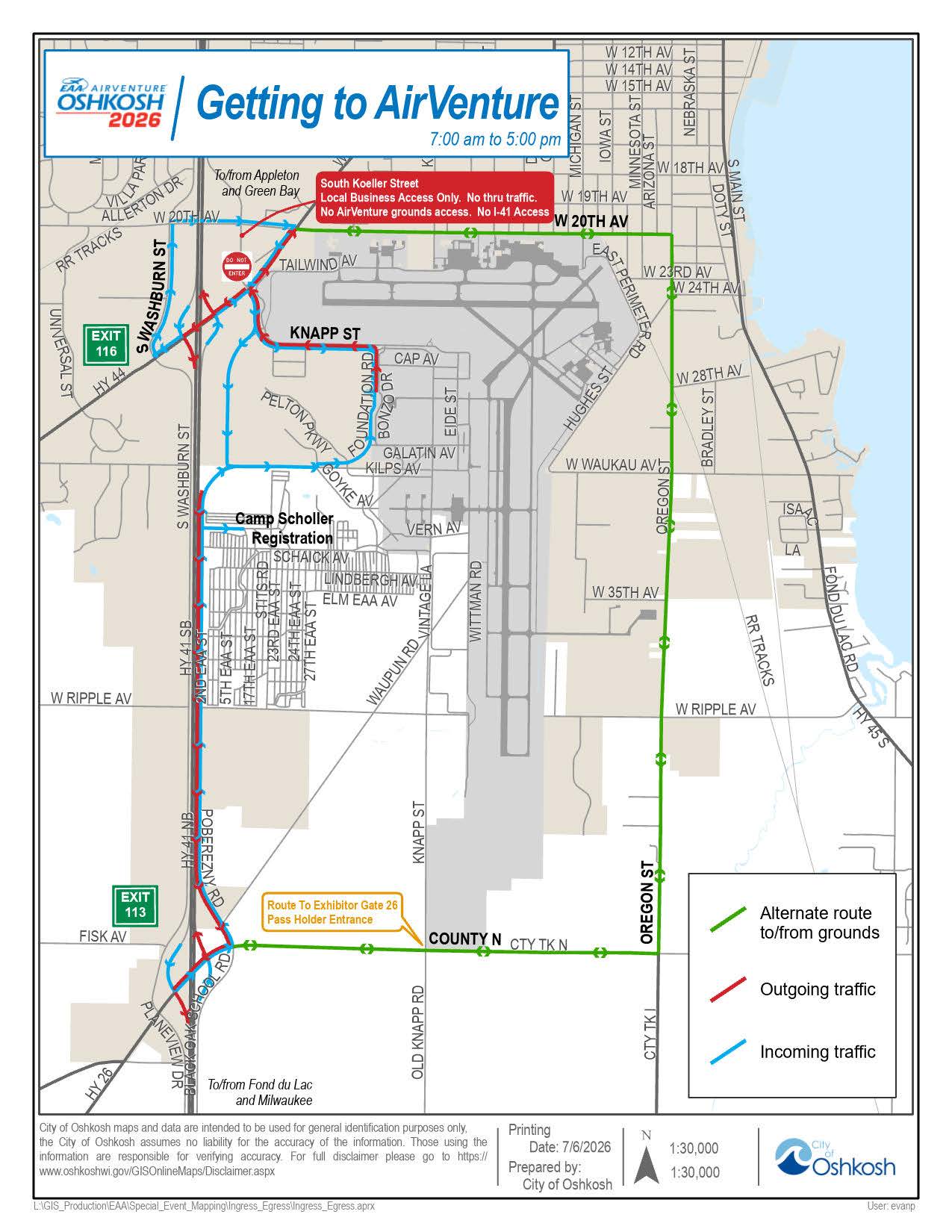 EAA airventure oshkosh 2026 ingress map
