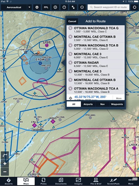 ForeFlight Updates Canadian Airspace Information