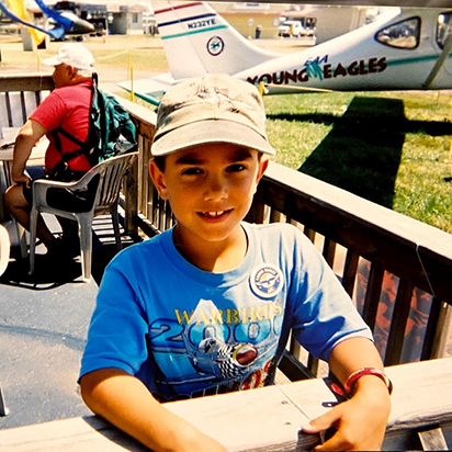 David Leiting, EAA Programs Manager as a Youth at EAA AirVenture Oshkosh