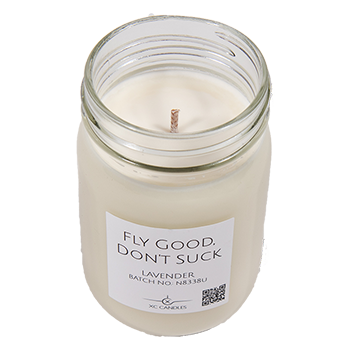 fly good don't suck candle