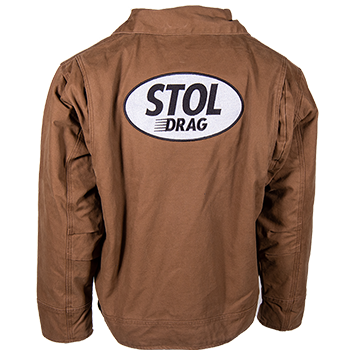 mens brown stol drag aviator jacket