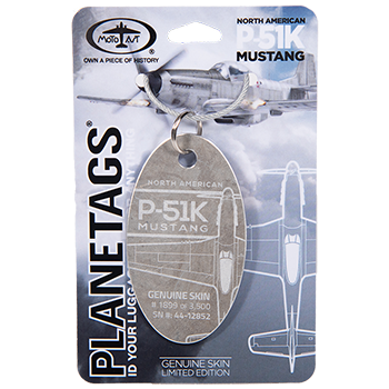 planetags p-51 collectible keychain 