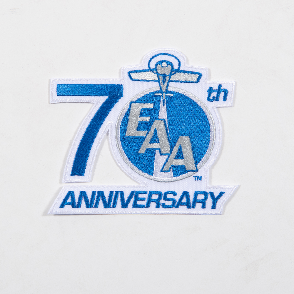 EAA 70th Anniversary Round Patch