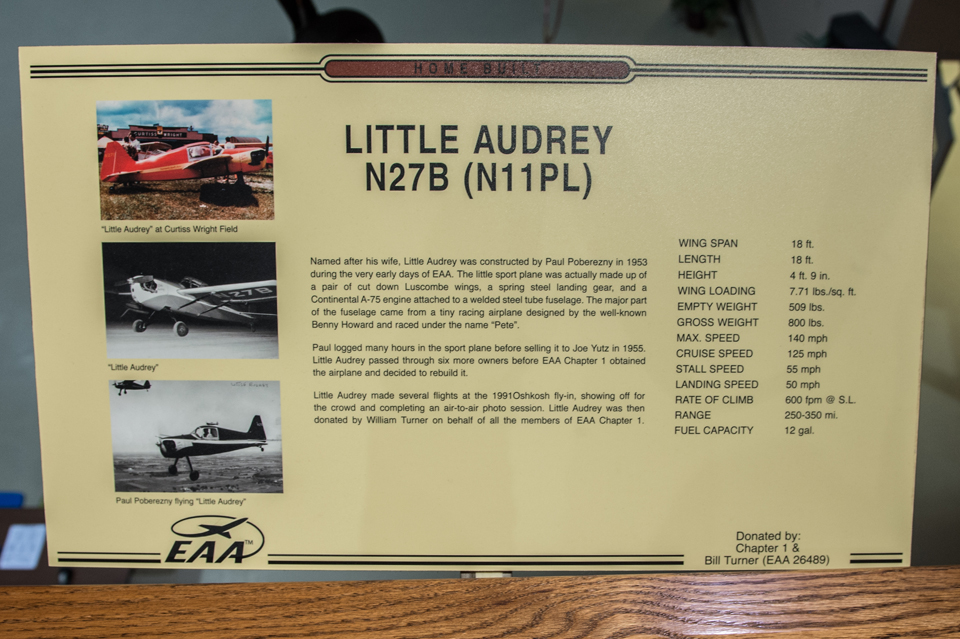 1953 Howard/Poberezny Pete III 'Little Audrey' - N111PL (N27B)