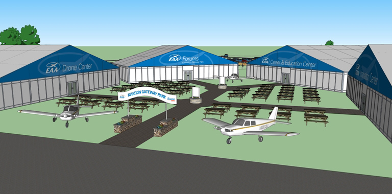 Aviation Gateway Park Expands, Also Moves (a Little) for AirVenture 2016