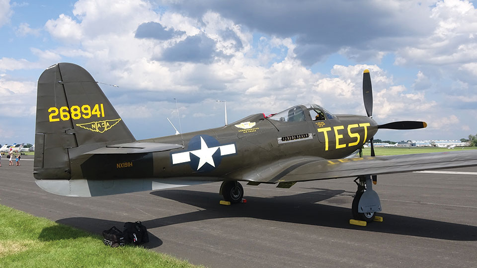 This newly reminted NACA P-63A Kingcobra flew to AirVenture from the CAF’s Dixie Wing in Georgia. (Photo by Frederick A. Johnsen)