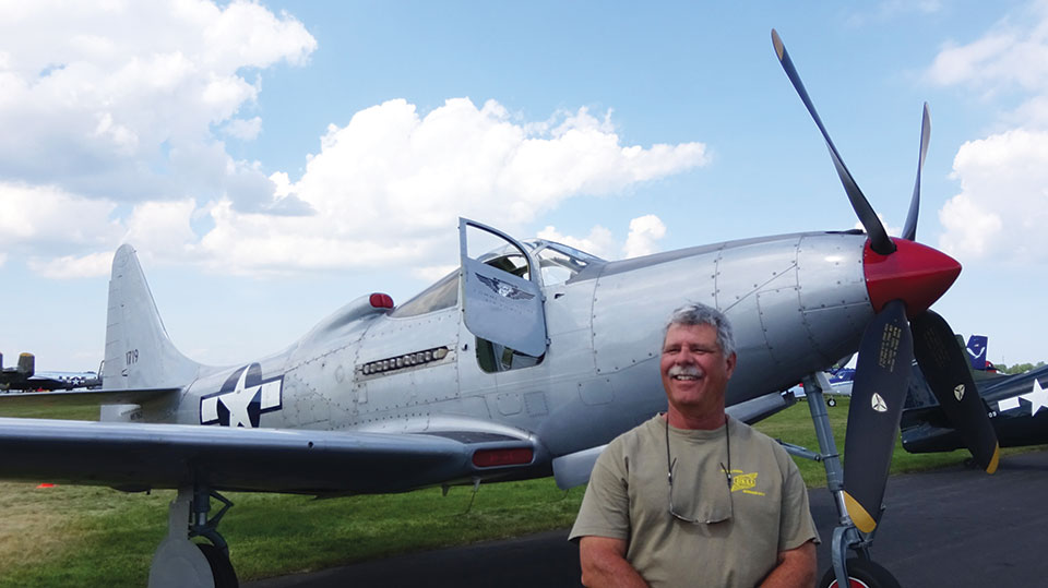 Craig Hutain is one of a few warbird pilots who has flown multiple examples of the P-39 Airacobra and P-63 Kingcobra. He brought this P-63F to AirVenture 2017. (Photo by Frederick A. Johnsen)