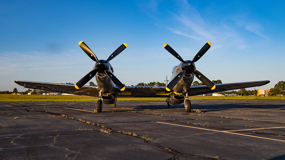XP-8s Twin Mustang Makes First Flight