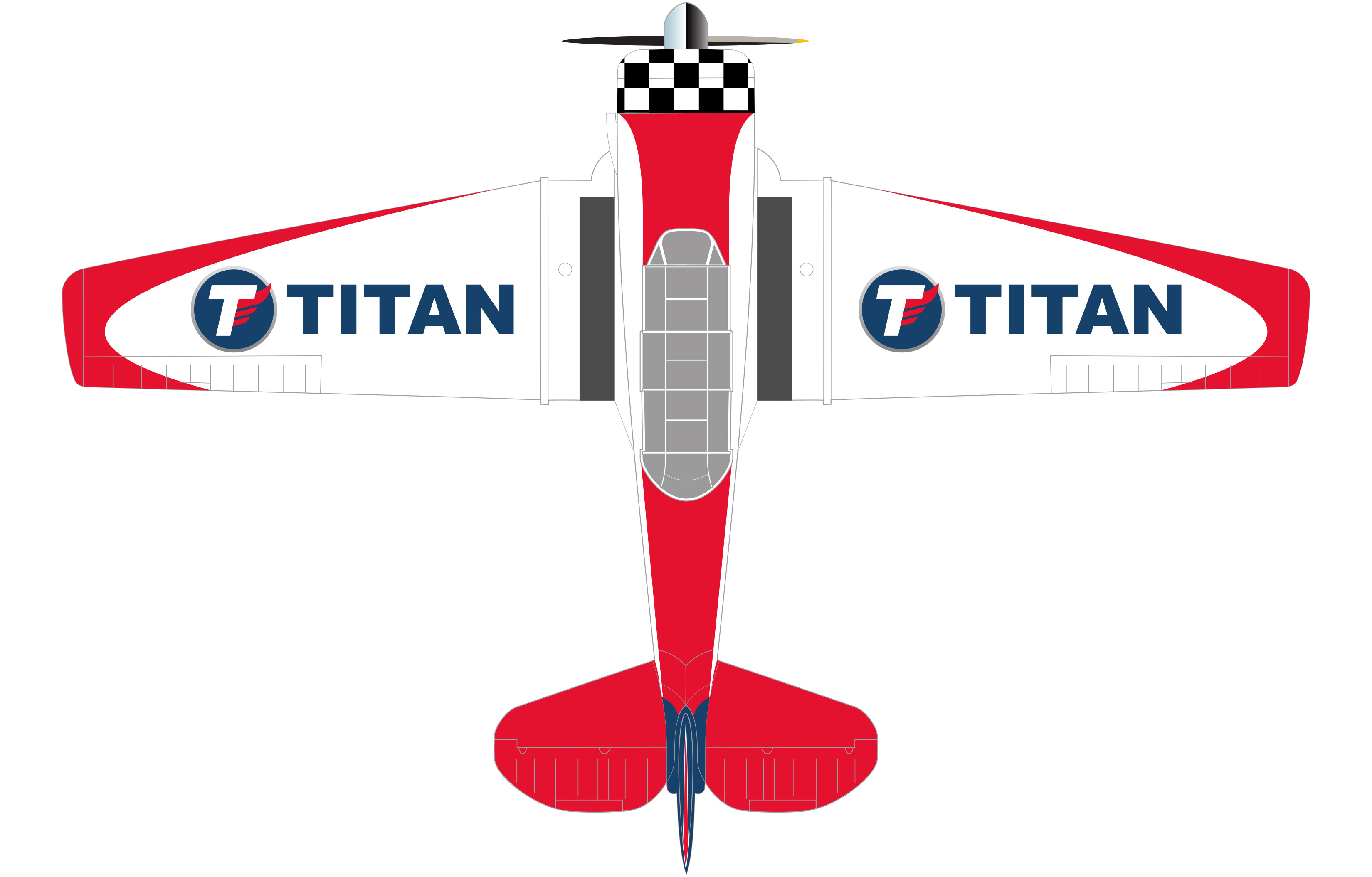 titan aerobatic team plane rendering